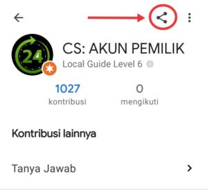Cara Share URL Profil Google Local Guide